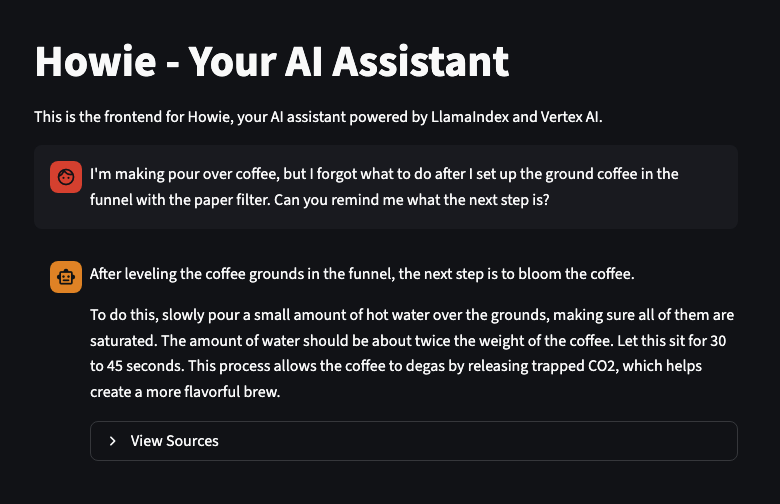 Screenshot of Howie: Cloud-Native RAG Architecture project